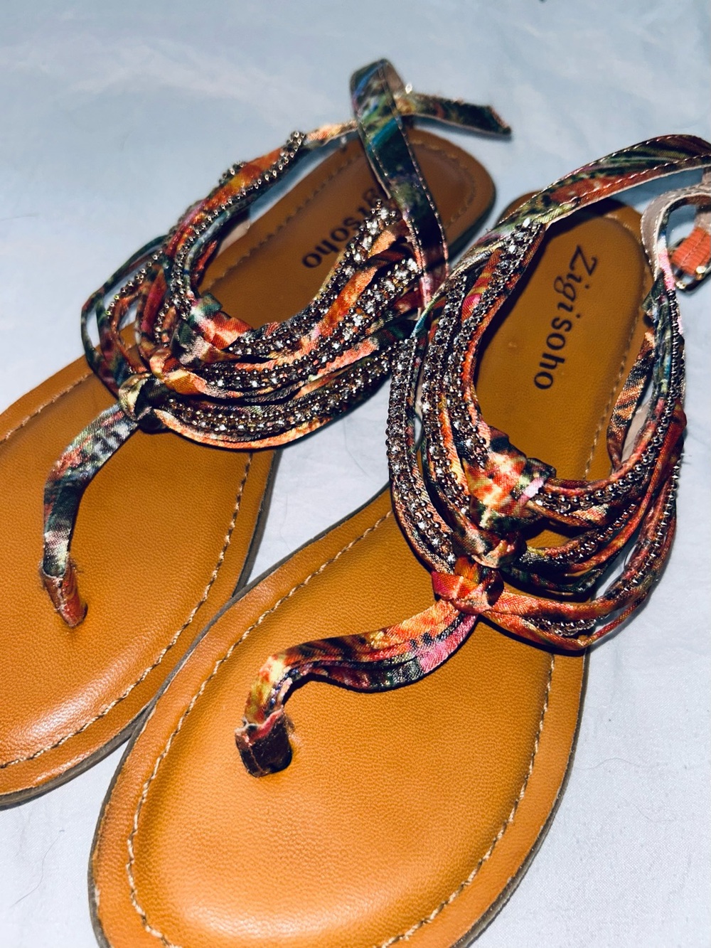 Zigi Soho Multicolored Strappy Sandals